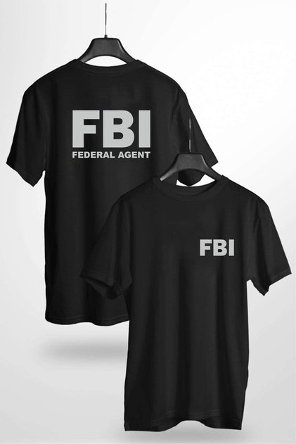 FBI Federal Agent Night Glowing Reflective Printed T-Shirt