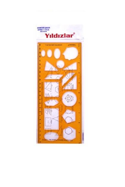 Geometrik Şablon Cetvel 25 Cm. (040)