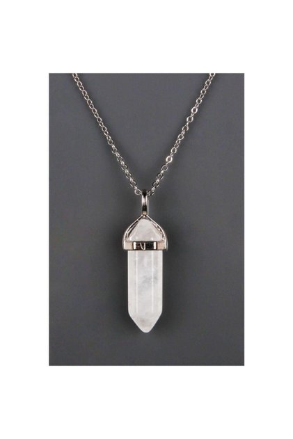 Crystal Quartz Natural Stone Pendulum Necklace