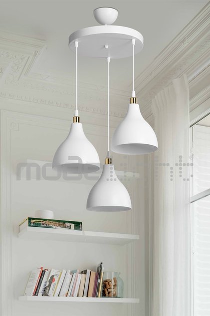 Ronda 3lü Avize Beyaz / Salon - Oturma Odası - Çocuk Odası - Yemek Odası - Mutfak - Antre - Hol
