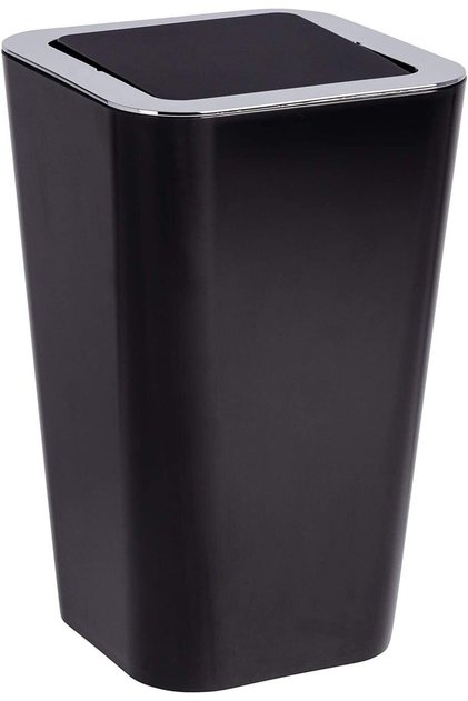 Waste Holder with Tiltable Lid Black Candy 6 L (Made in Germany)