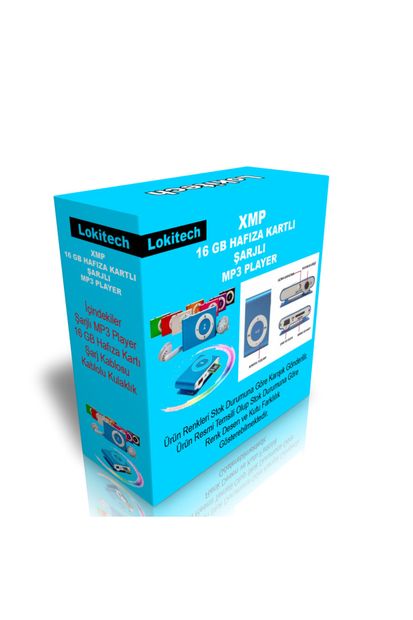 LokiTech Mpx 16 Gb Hafıza Kartlı Şarjlı Mp3 Player - Mp3 Çalar - Müzik Çalar - Medya Player - Media Player - 4