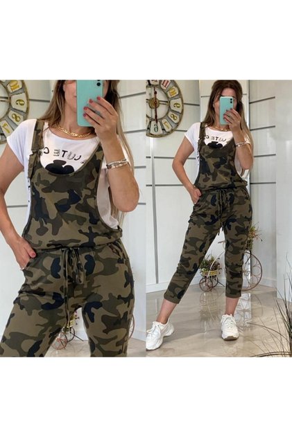 Women's Camouflage Lycra Single Jersey Fabric Camouflage Pattern Double Suit