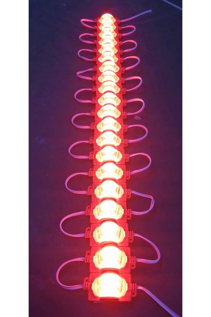 Yeni Nesil Modül Led Geniş (YAN) Açılı Güçlü Led Işık 12v - 1.5w - Kırmızı(5 ADET)