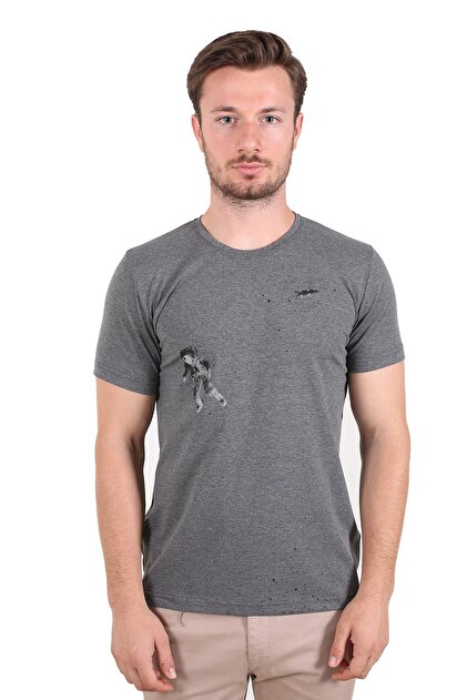 Diandor Erkek Baskılı T-shirt Füme/smoked 2217045 - 1