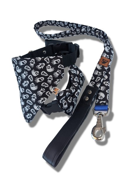 Boo Standard Dog Collar Set and Accessories (with Scarf and Bow Tie)