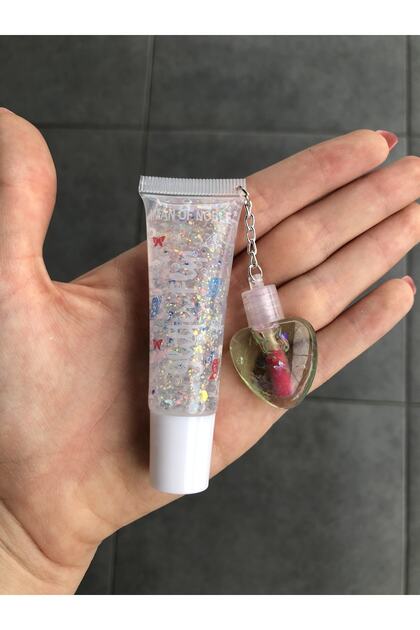 Kalpli 2’li Dudak Parlatıcısı Lip Balm Lip Gloss Lip Oil Shiny Glitter Yeşil