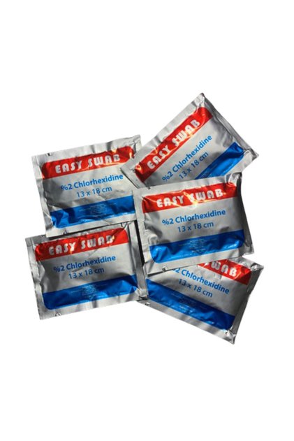 Easy Alcohol Wipes Chlorhexidine Large Hand Cleaning Wipes 13X18 100 Pieces