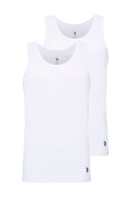 Men's 80188 White Cotton 2-Pack Undershirt
