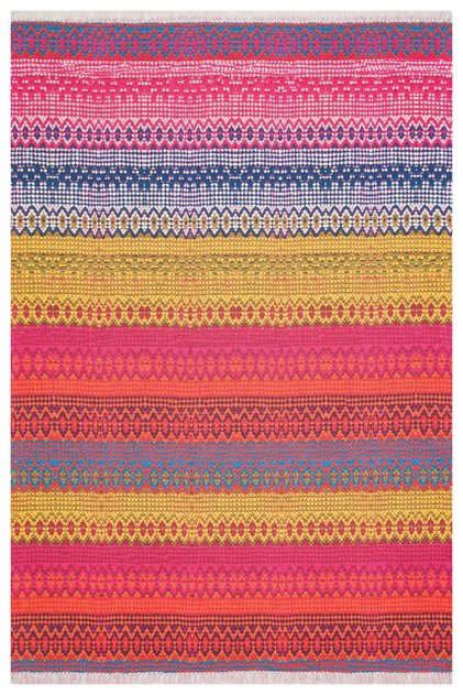 Cotton 547 Covor cu bază țesută, multicolor, fucsia, portocaliu
