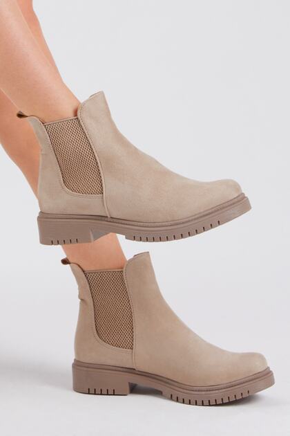 Women's Cream Suede Elastic Comfortable Mold Boots