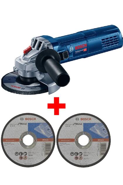 Professional Avuç Taşlama Makinası Spiral Gws 9-115 + 5 Adet 115mmx2.5mm Düz Metal Kesme Diski