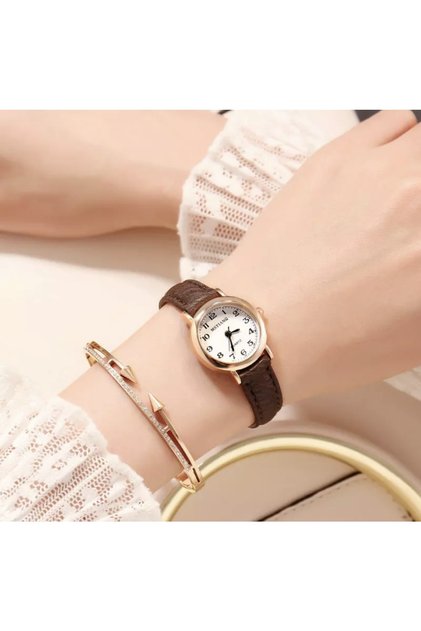 Adorn Yuvarlak Vintage Retro Saat