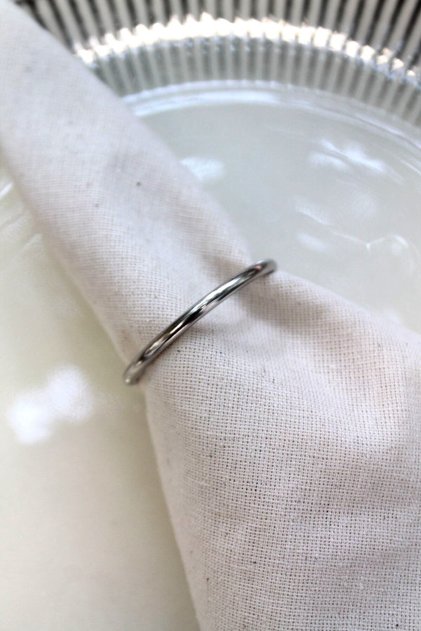 12 Adet Gümüş Metal Peçete Halkası