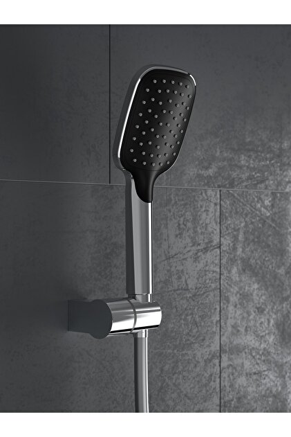 TESKA Siyah Mafsallı Duş Seti Ve Smart Flex Hortumlu - 1