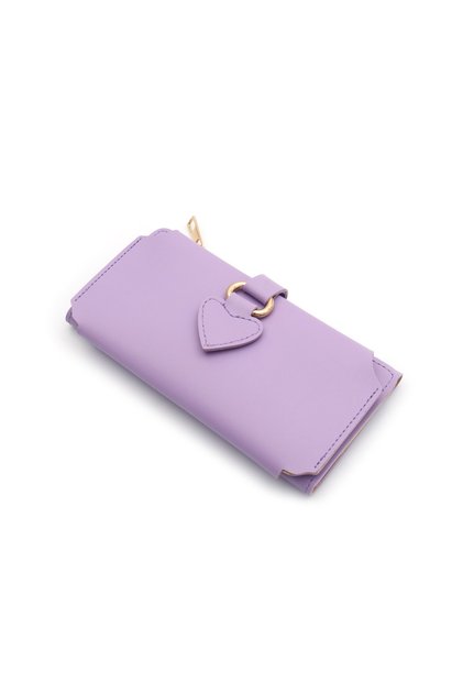 Women's Wallet Lilac Wallet with Card Holder and Phone Compartment