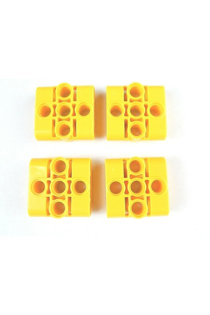 Original Technic Moc Custom Pin Connector Block Liftarm 1 X 3 X 3 Yellow 2 Pieces to Send