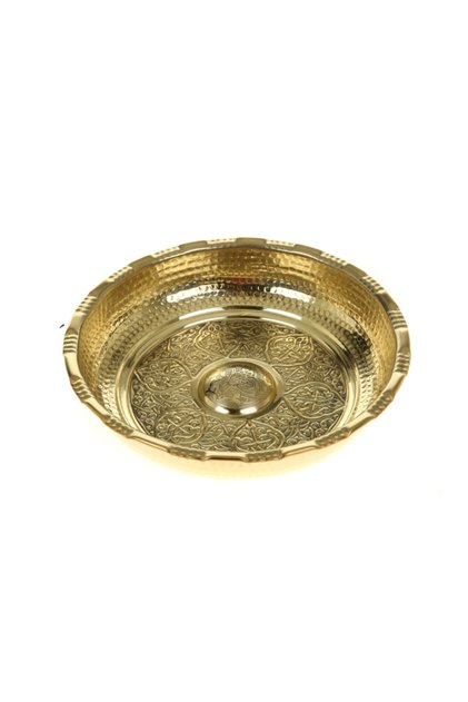 Kurnacı Bakır Hamam Tası 16cm Sarı