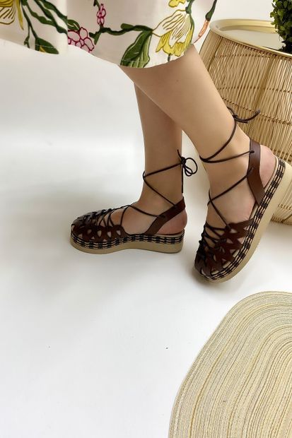 Ülkü Yaman Collection Kadın Hakiki Deri Sandalet - 2