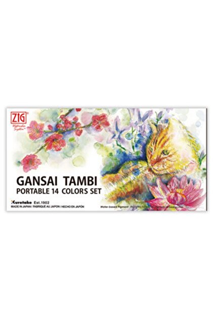 Zig Gansai Tambi Portable Tablet Sulu Boya Seti 14 Renk (su