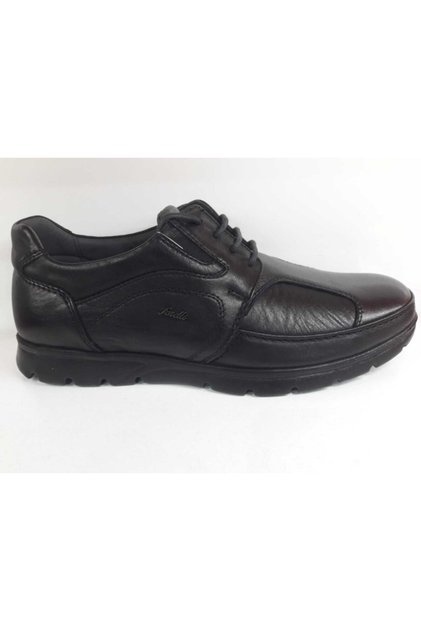 32605 Men's Black Khaki Leather Anatomical Shoes