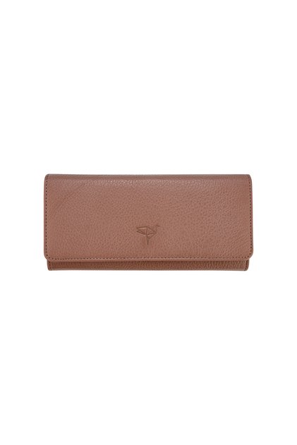 100% Handmade Genuine Leather Mink Women's Money Portfolio with Cell Phone Compartment