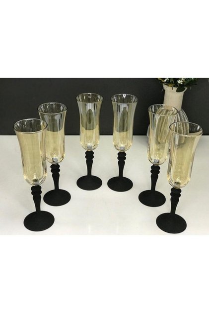 Gold Coffee Side Glass Water Cup Set for 6 People