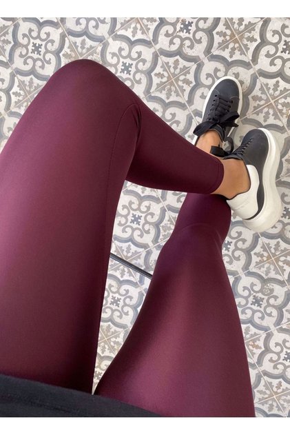 Women's Burgundy High Waist Daily and Sports Use, Does Not Show Underwear, Shady Disco Leggings