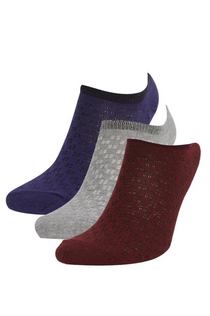 DeFacto Erkek Çok Renkli Patik Çorap 3'Lü T7218AZ21SP - 1