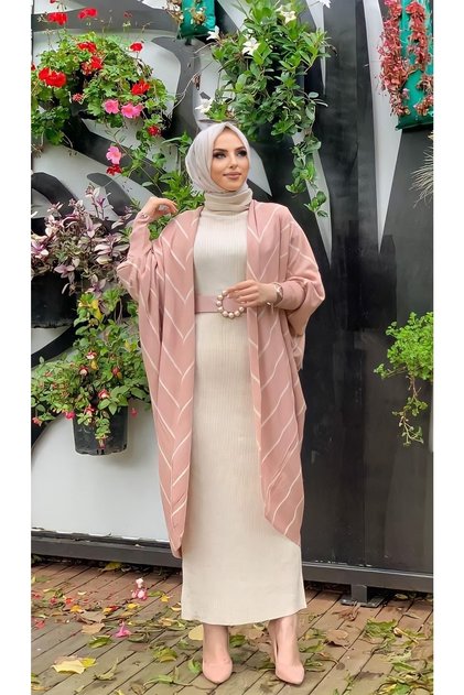 Knitwear Fabric Cardigan And Dress Double Knitwear Suit Knitwear Dress Dress