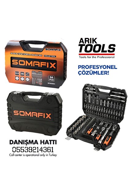 Somafix 94 Parça Profosyonel Lokma Takım Seti Usta Kullanım