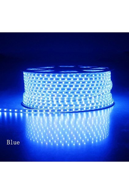 Hortum Led 220 Volt – Su Geçirmez – Fiş Dahil – Metrede 120 Led – 2835 - Mavi - 10 Metre