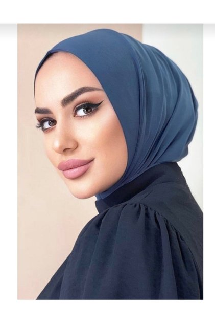 Indigo Women's Snap Hijab Scarf Bonnet Shawl