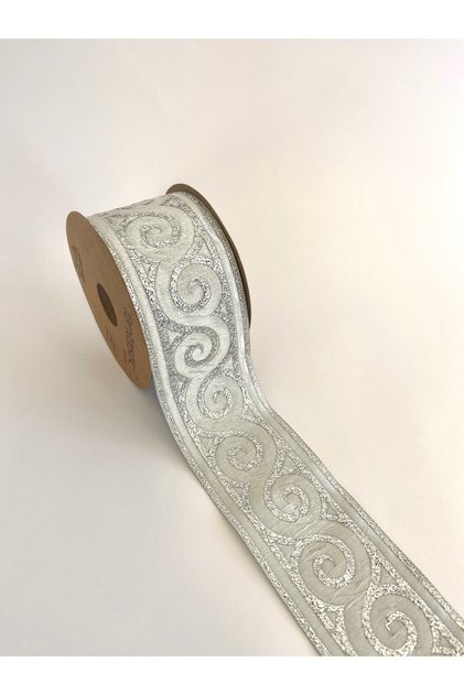 50061 Woven Glitter Border Ribbon