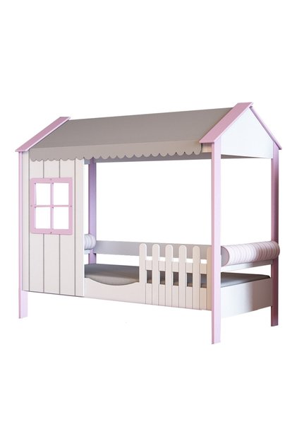 Cozy Pembe Çocuk Odası Montessori Karyola 100x200 Cm