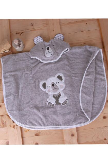 100% Cotton Round Koala Kids Bath & Beach Poncho Towel