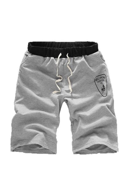 Men's Buffalo Printed Capri Sports Shorts with Elastic Waist