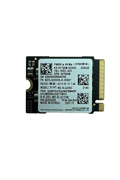 Samsung Pm991a Mz9lq256hbjd-00bd1 256gb M.2 Nvme Ssd - Fiyatı