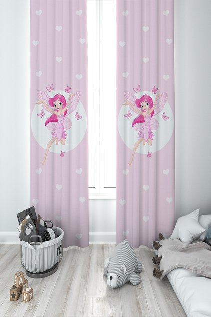Baby and Children's Room Butterfly Fairy Girl Two Wing Background Curtain Bmfp-345