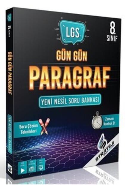 Strateji 8. Sınıf Lgs Gün Gün Paragraf Soru Bankası - 2022-2023 Güncel