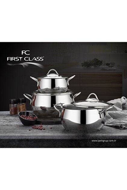 FC FİRST CLASS 6 Parça Delux Tencere Seti Platin - Fiyatı, Yorumları