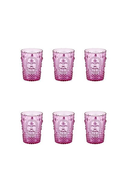 Acrylic Pink 6-Piece Short Cup