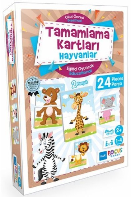 Educational Puzzle Play & Complete Cards - Animals