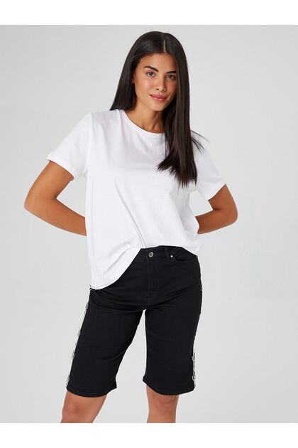 %100 Pamuk Yuvarlak Yaka T-Shirt B00096