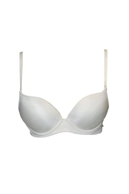 Women's White Double Supported Micro Covered Magic Bra That Makes You Look 2 Sizes Bigger
