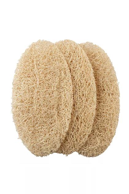 Facial Peeling Disc 3-Piece Loofah Facial Pumpkin Fiber Pouch