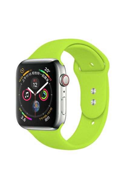 Bilişim Aksesuar Apple Watch 42 44 45 49 Mm Watch Ultra Silikon Kordon Neonyeşil - 1
