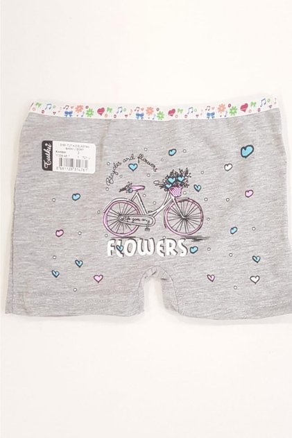 Pack of 6 Printed Elastane Girls' Panties Boxer Shorts