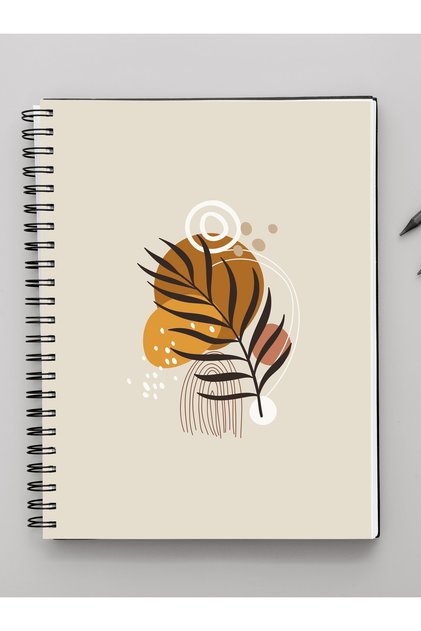 A5 Çiçek Desenli Spiralli Defter