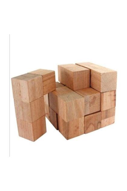 Natural Wood Soma Cube 7cm X 7cm X 7cm Educational Puzzle Cube